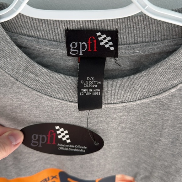 Formula One Grand Prix t-shirtx gray, O/S size very big/wide/long. Unworn NWT. - Picture 5 of 8